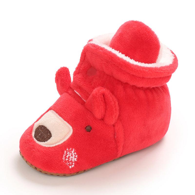 Baby Boys Girls Autumn Winter Cute Cartoon Animal Soft Soled Warm Walking Shoes - PrettyKid