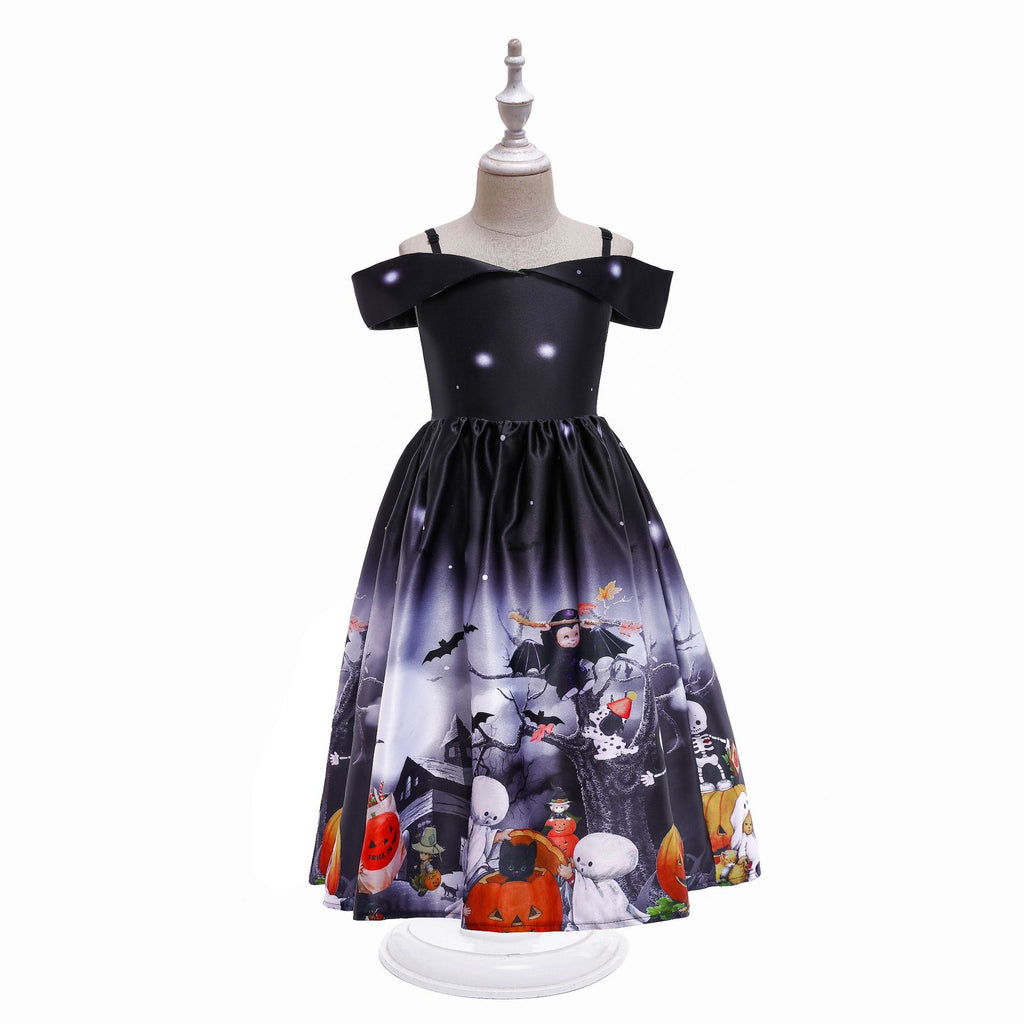 Kids Girls' Boat Neck Suspender Skirt Halloween Costume - PrettyKid