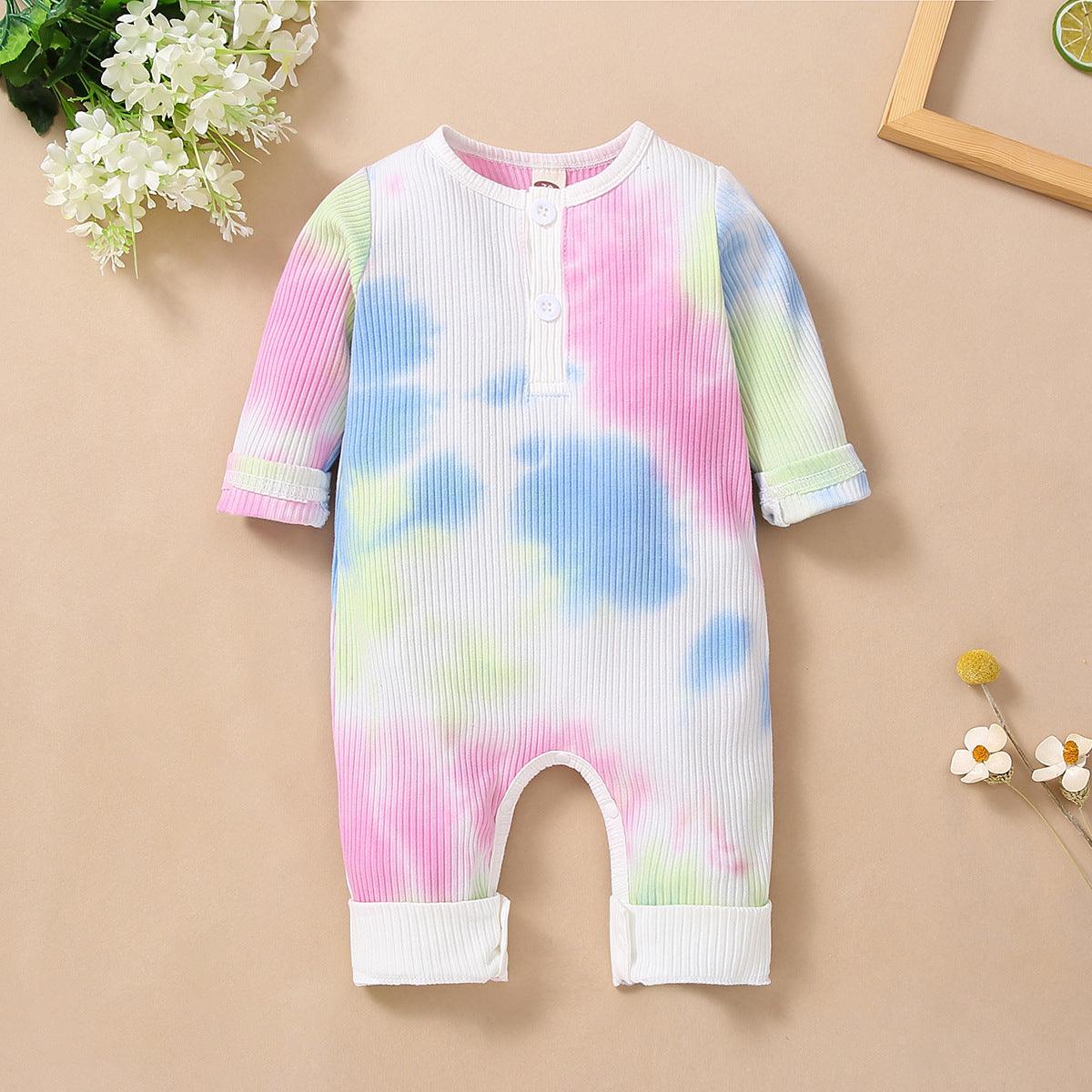 Baby Boys Girls Tie Dyed Long Sleeve Jumpsuit - PrettyKid