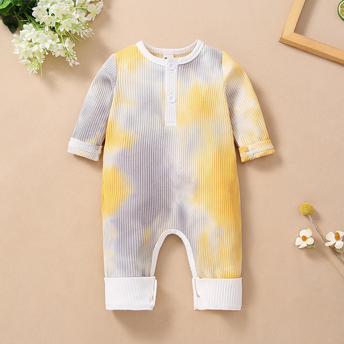 Baby Boys Girls Tie Dyed Long Sleeve Jumpsuit - PrettyKid