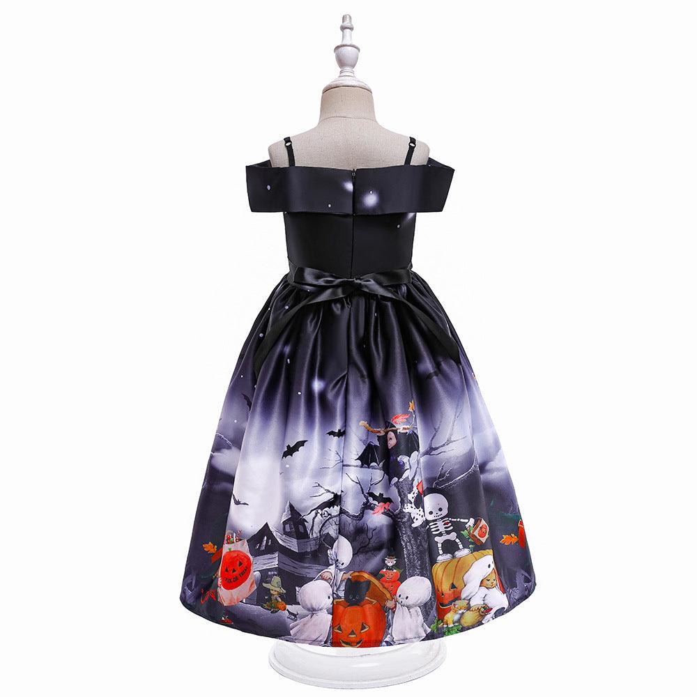 Kids Girls' Boat Neck Suspender Skirt Halloween Costume - PrettyKid