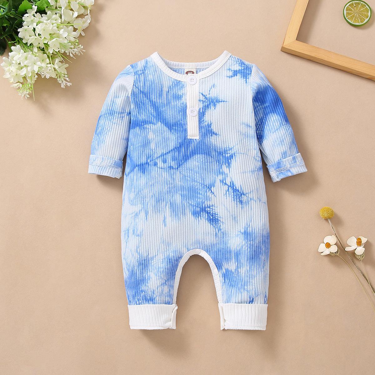 Baby Boys Girls Tie Dyed Long Sleeve Jumpsuit - PrettyKid