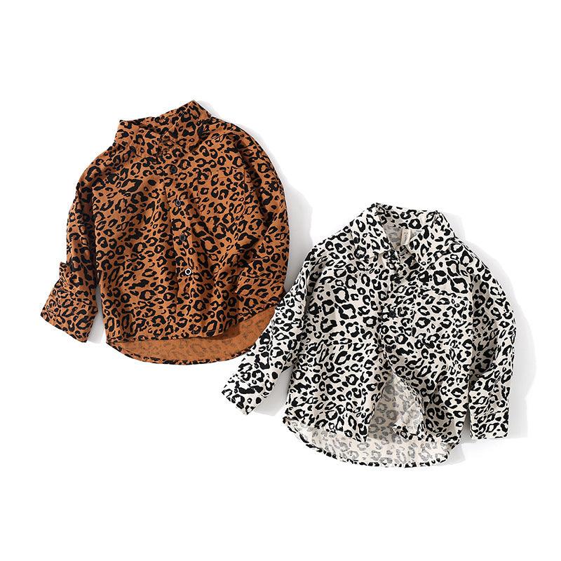 Toddler Kids Boys Leopard Print Shirt - PrettyKid