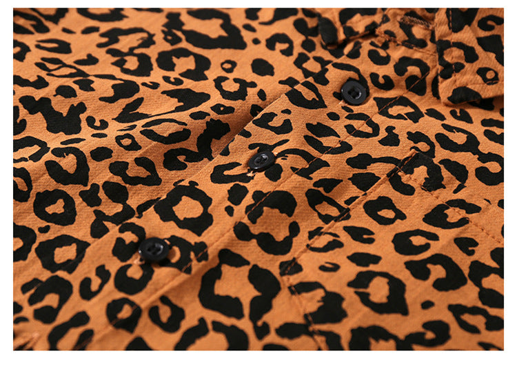 Toddler Kids Boys Leopard Print Shirt - PrettyKid