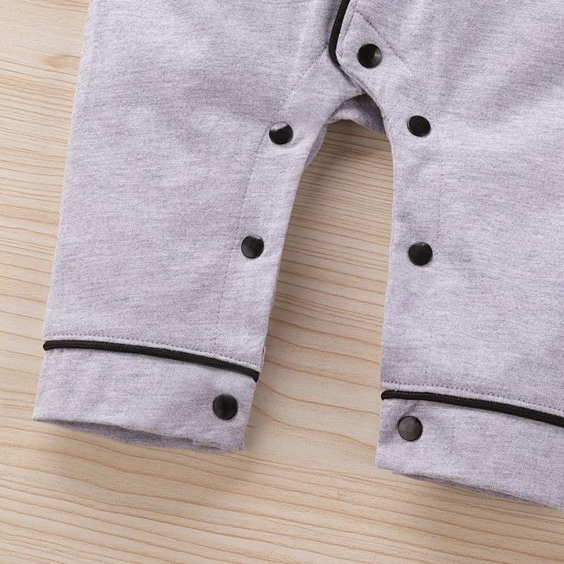 Baby Boys Girls Solid Color Long-sleeved Jumpsuit Home Service - PrettyKid