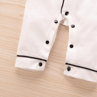 Baby Boys Girls Solid Color Long-sleeved Jumpsuit Home Service - PrettyKid