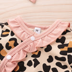 Infant Long Sleeve Leopard Lace Jumpsuit Trendy Baby Clothes Wholesale - PrettyKid