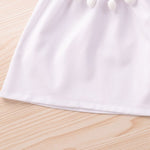 Toddler kids girls' ruffle fringe top bow long sleeve suit - PrettyKid