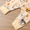 Baby boys girls' Halloween pumpkin long sleeve cartoon cat jumpsuit - PrettyKid