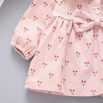 Cherry Printed Lace Dress for Toddler Girl - PrettyKid
