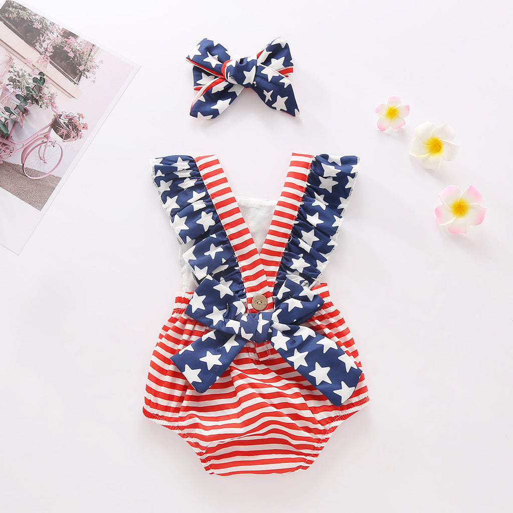 3-24months Baby Sets Independence Day 2022 Summer New Bulk Baby Onesies - PrettyKid