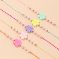 5PCS Cartoon Flower Girl Bracelet Flower Rice BEADS HANDMADE Wholesale Girl Clothing and Accessories - PrettyKid