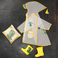 2021 New cartoon dinosaur print children's raincoat - PrettyKid