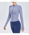 Naked Sense of Sports Jacket Slim Slim Thin Yoga Clothes Female Zipper Long-sleeved Fitness Tops Women - PrettyKid