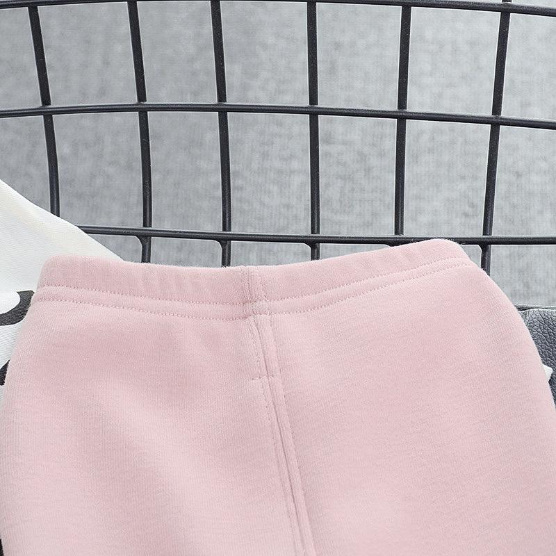 2021 Baby Girl Winter Organic Cotton Velvet Leggings New Baby Lace Princess Pants Elastic Pants Adjustable Wholesale - PrettyKid