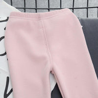 2021 Baby Girl Winter Organic Cotton Velvet Leggings New Baby Lace Princess Pants Elastic Pants Adjustable Wholesale - PrettyKid