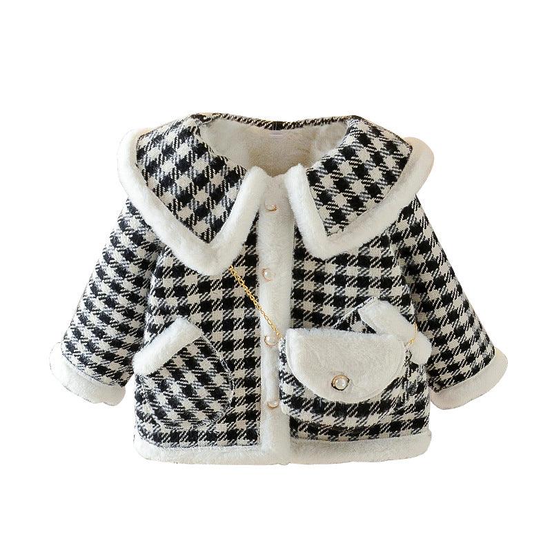 Children Girls Coat Velvet Padded Coat Baby Fashionable Vendor Winter - PrettyKid