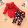 Baby Girls Christmas Elk Print Hoodie Jumpsuit Pants Two Piece Set - PrettyKid