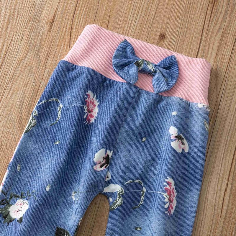 2-piece Long Sleeve T-shirt & Pants for Baby Girl - PrettyKid