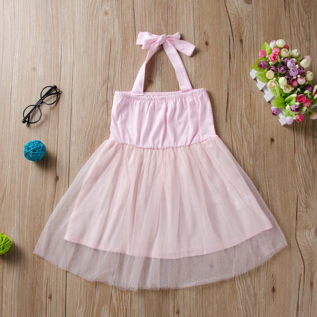 Toddler Girl Sequins Princess Dress Suspenders Tulle Dress & Headband - PrettyKid