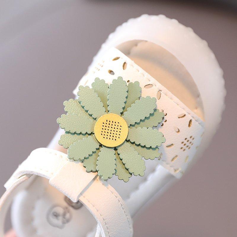 unbranded baby clothes wholesale Baby girl Flower decoration Velcro Sandals Wholesale - PrettyKid