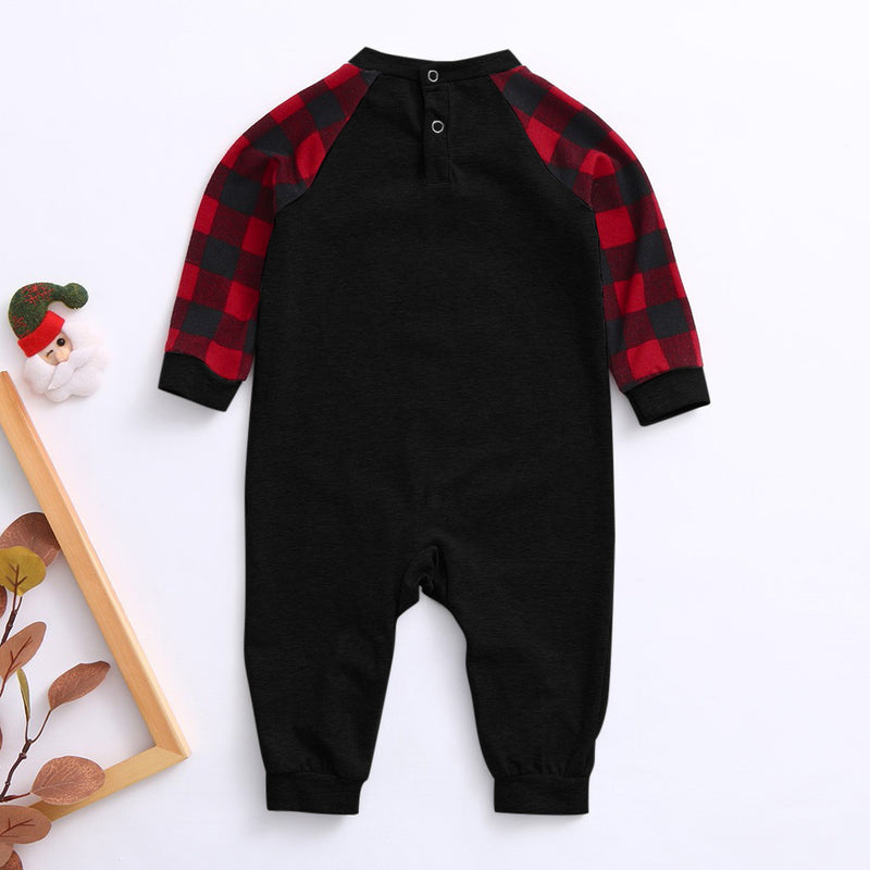 Parent-Child Merry Christmas Elk Plaid Printed Pajamas Sets Mommy And Me Outfits Wholesale - PrettyKid