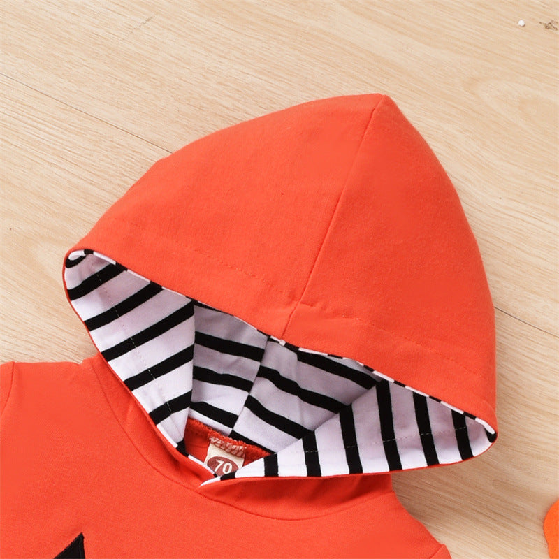 2 Pieces Set Baby Boys Striped Cartoon Hoodies Swearshirts And Pants - PrettyKid