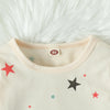 2 Pieces Set Baby Kid Unisex Star Tops And Cartoon Jumpsuits - PrettyKid