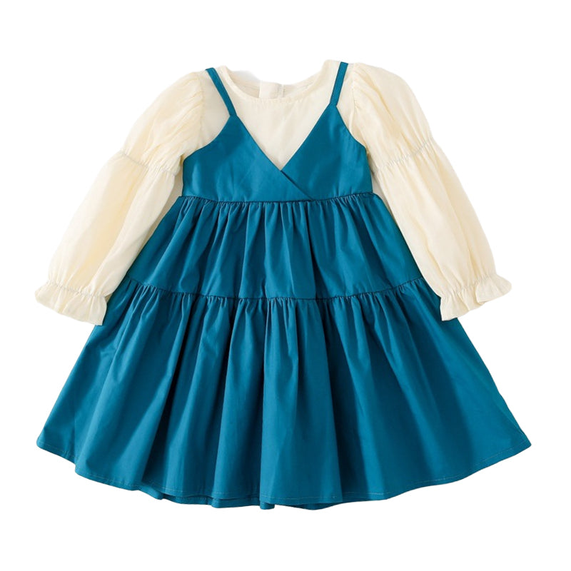 Baby Kid Girls Solid Color Dresses - PrettyKid