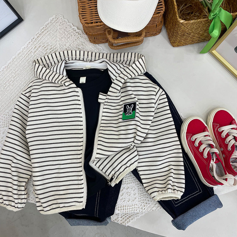 Baby Kid Boys Striped Jackets Outwears - PrettyKid