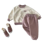 2 Pieces Set Baby Unisex Letters Tops And Solid Color Pants - PrettyKid