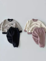 2 Pieces Set Baby Unisex Letters Tops And Solid Color Pants - PrettyKid