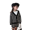 Baby Kid Girls Houndstooth Crochet Cardigan Shorts - PrettyKid