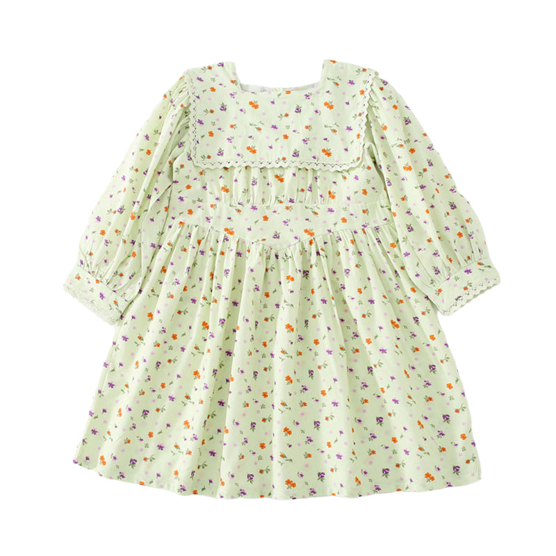 Baby Kid Girls Flower Print Dresses - PrettyKid
