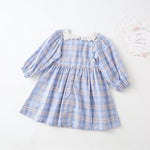 Baby Kid Girls Checked Lace Dresses - PrettyKid