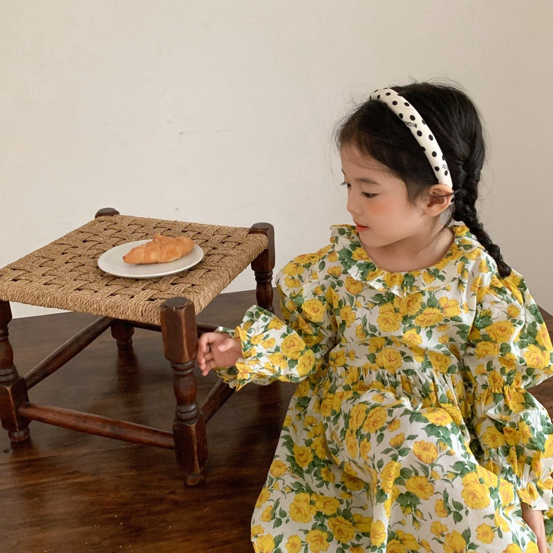 Baby Kid Girls Flower Print Dresses - PrettyKid