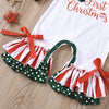 Baby Letter Printed Long Sleeve Jumpsuit Christmas Dress - PrettyKid