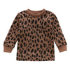 Toddler Kids Girls Leopard Print Round Neck Long Sleeve Top - PrettyKid