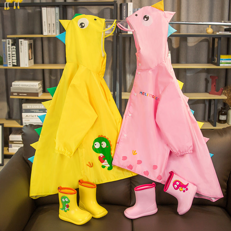 Children's Raincoat Cartoon Dinosaur Cloak-style Rain Gear Kids Clothing Distributor - PrettyKid