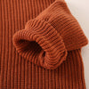 Toddler Kids Solid Color Round Neck Knit Top Long Sleeve Sweater - PrettyKid