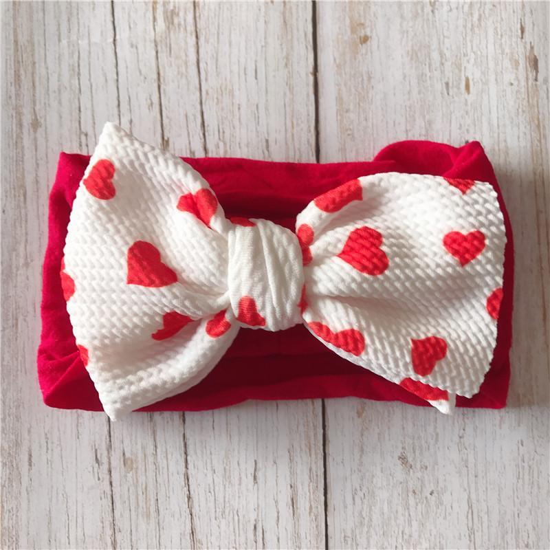 Girl Bowknot Decor Printed Headband - PrettyKid