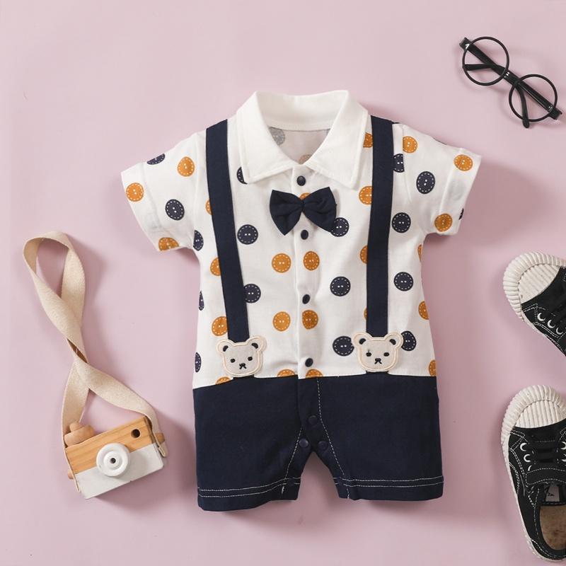 Baby Boy Gentleman Romper - PrettyKid