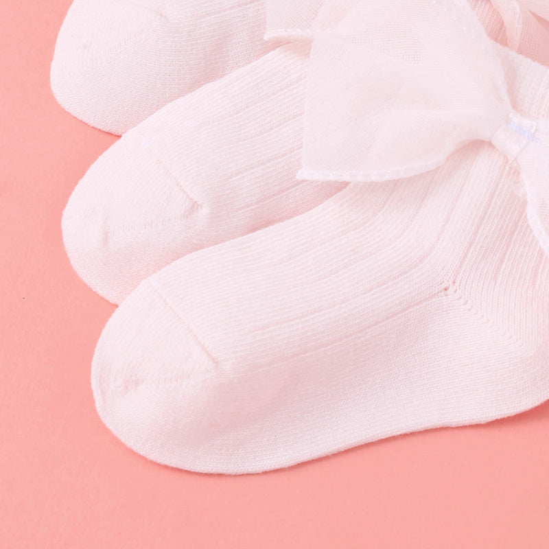 Baby Solid Color Bowknot Socks in Bulk - PrettyKid