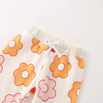 2 Pieces Set Baby Girls Flower Print Hoodies Sweatshirts And Pants
