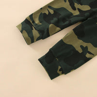 2 Pieces Set Baby Boys Letters Hoodies Sweatshirts And Camo Pants