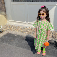 Baby Kid Girls Flower Print Dresses