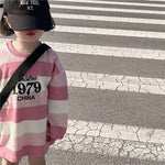 Baby Kid Girls Striped Letters Dresses