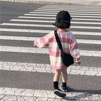 Baby Kid Girls Striped Letters Dresses