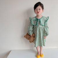 Baby Kid Girls Love heart Print Dresses