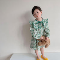 Baby Kid Girls Love heart Print Dresses